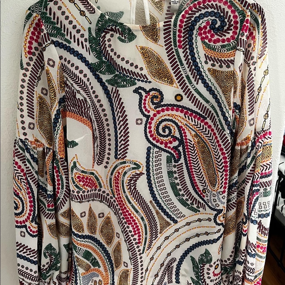 Paisley Print Multicolored Blouse